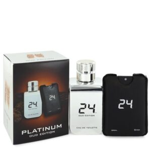 24 Platinum Oud Edition Eau De Toilette Concentree Spray  + 0.8 oz {Pocket Spray (Unisex) By ScentStory - 3.4oz (100 ml)