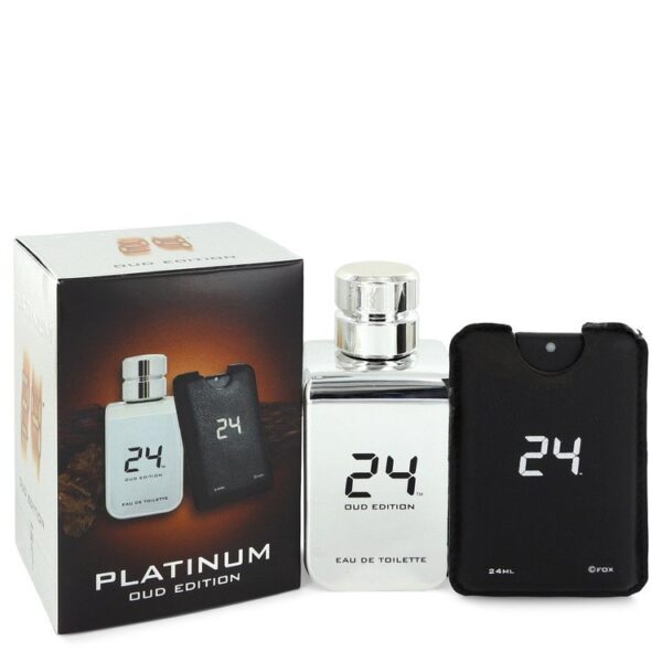 24 Platinum Oud Edition Cologne By ScentStory Eau De Toilette Concentree Spray  + 0.8 oz {Pocket Spray (Unisex)