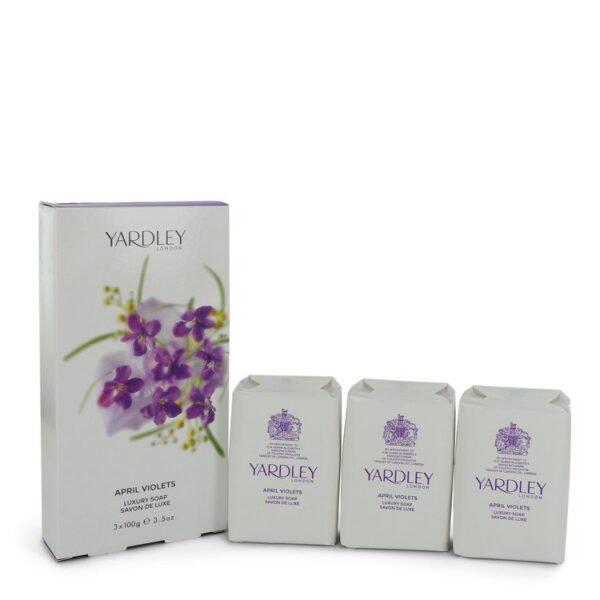 April Violets Perfume By Yardley London 3 x 3.5 oz Soap