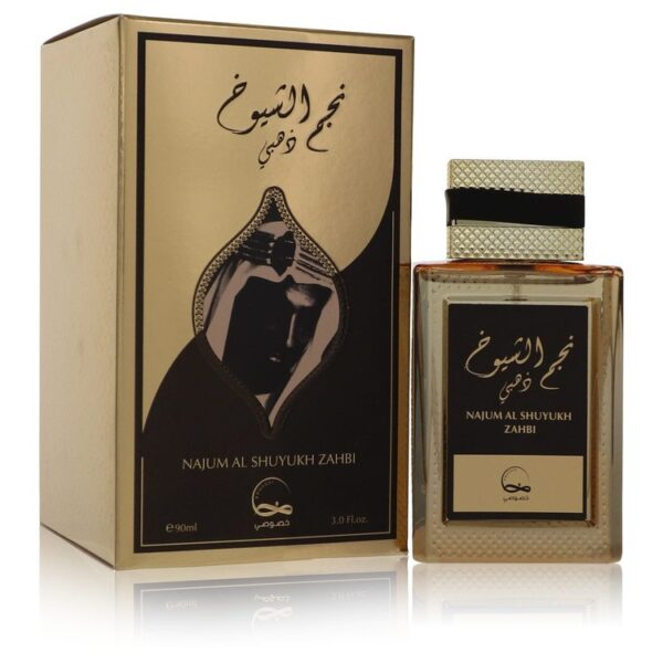 Najum Al Shuyukh Zahbi Eau De Parfum Spray By Khususi - 3oz (90 ml)