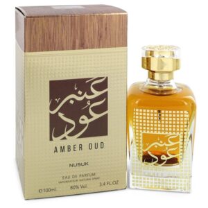 Nusuk Amber Oud Eau De Parfum Spray By Nusuk - 3.4oz (100 ml)
