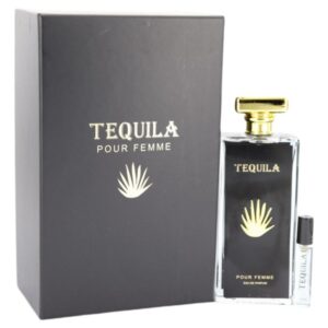 Tequila Pour Femme Noir Eau De Parfum Spray with Free Mini .17 oz EDP By Tequila Perfumes - 3.3oz (100 ml)