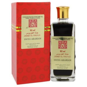 Jannet El Firdaus by Swiss Arabian Concentrated Perfume Oil Free From Alcohol (Unisex White Attar Unboxed) .30 oz for Men